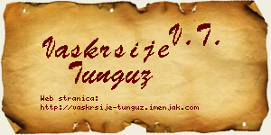 Vaskrsije Tunguz vizit kartica